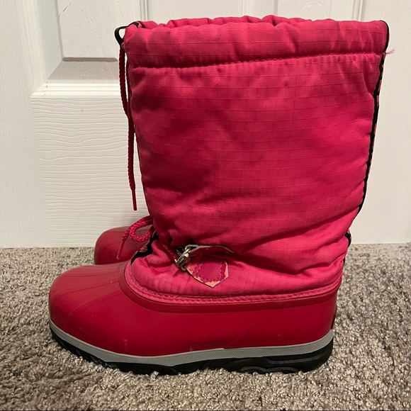 Sorel pink puffer snow boots size 6 - Picture 4 of 10